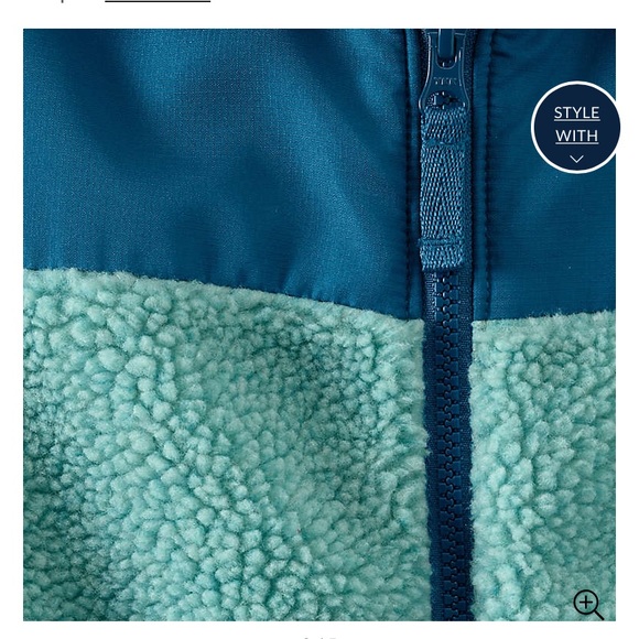 NWT Lands End Kids Sherpa Fleece Hooded Jacket size small - Picture 3 of 10